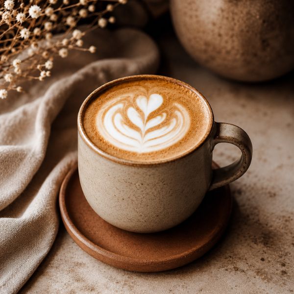 Cappuccino coffee in a mug