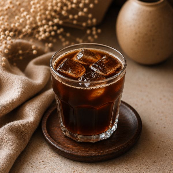 Cold brew coffee in a glass