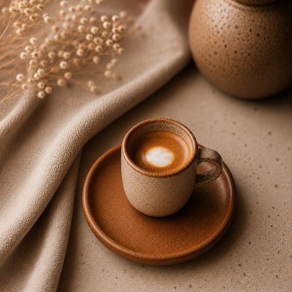 Macchiato coffee in a cup
