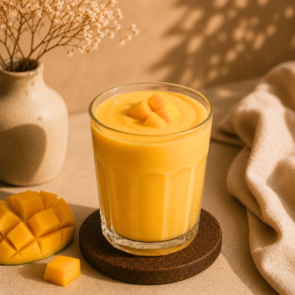 Mango smoothie in a glass