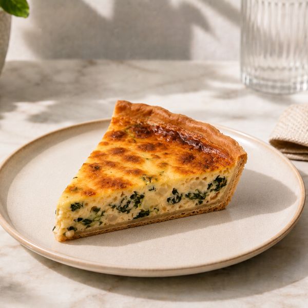 Quiche on a plate